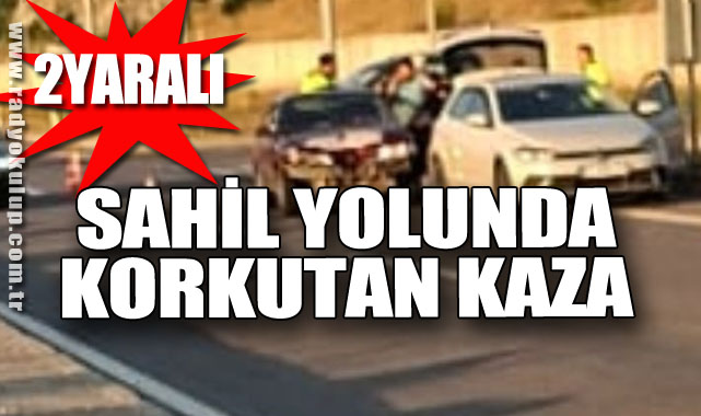 ​Sahil Yolunda Korkutan Kaza: 2 Yaralı