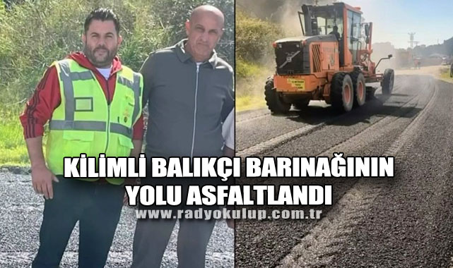 Kilimli Balıkçı Barınağının Yolu Asfaltlandı 